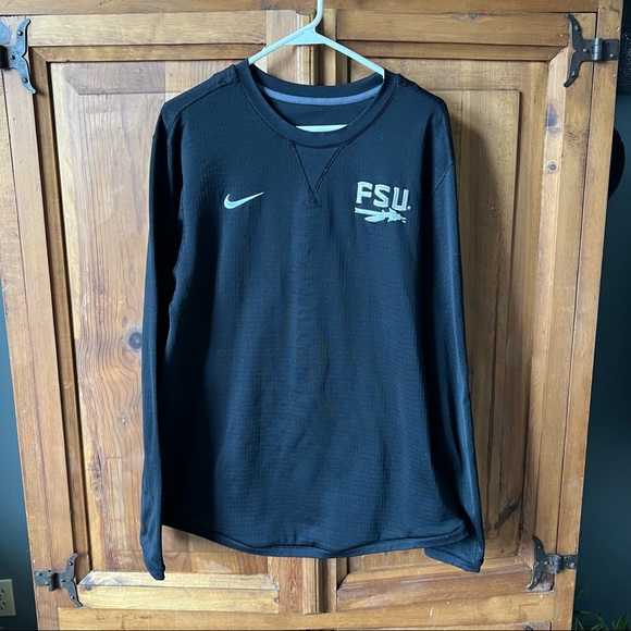 NIKE Florida State Seminoles FSU Sideline Apparel Crewneck Pullover Size Large - Picture 2 of 12
